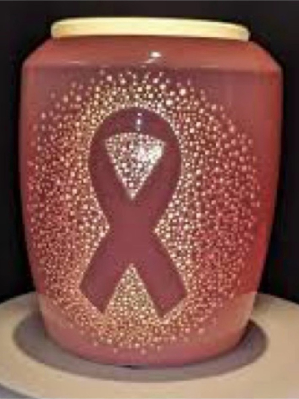 Scentsy Pink Ribbon Ceramic Warmer